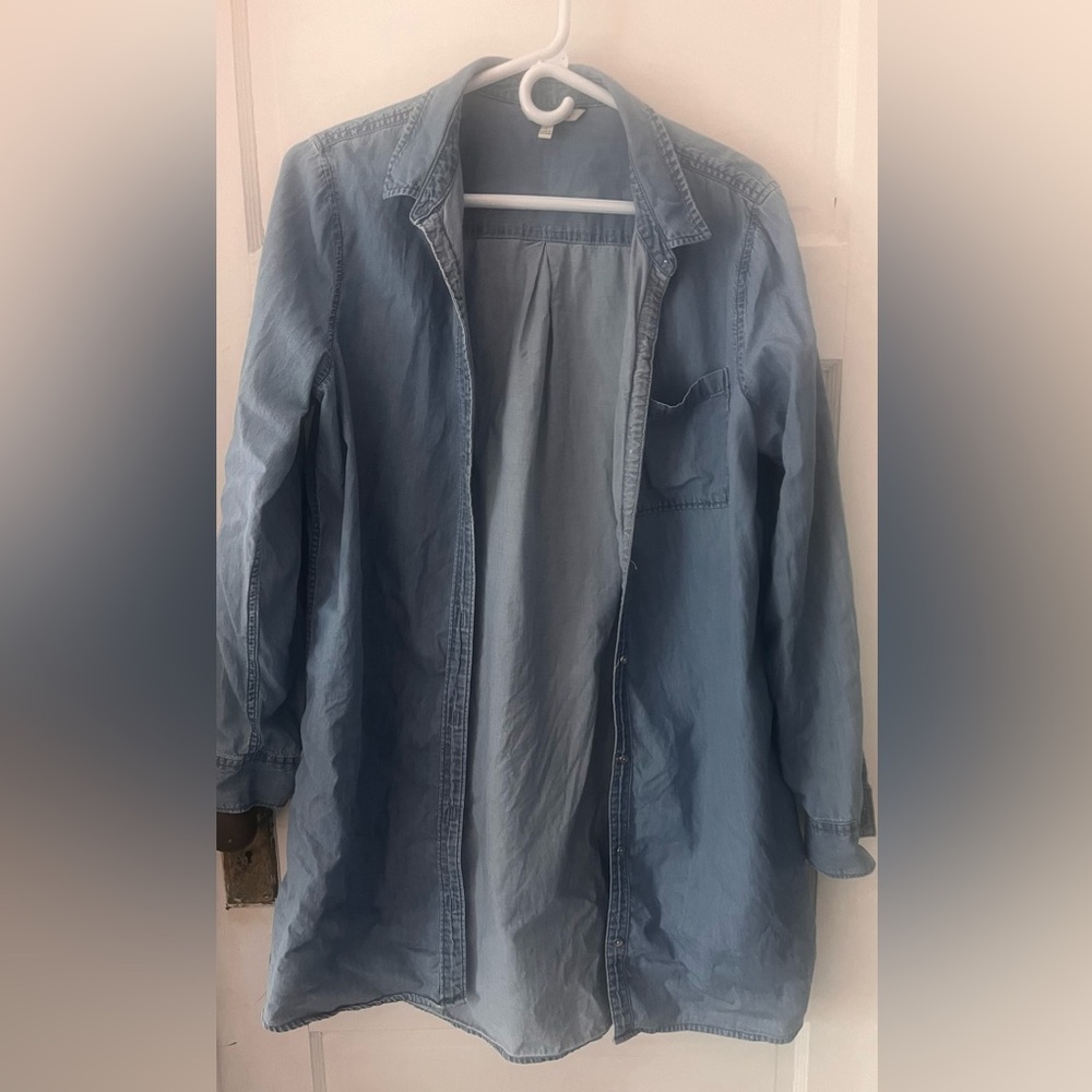 Calvin Klein Long Denim Button Up
